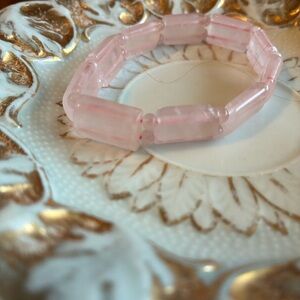 Pink Beaded Stretch Bracelet